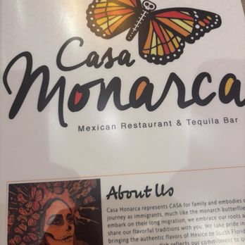 Casa Monarca Mexican Restaurant - Menu cover - Tacos Near Me - Oakland Park, Florida Casa Monarca Mexican Restaurant - Menu cover - Tacos Near Me - Oakland Park, Florida
