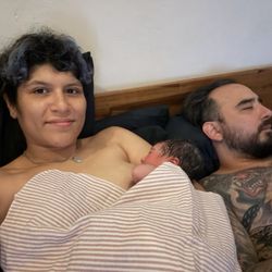South Bay Birth - Daddy had a nap after not sleeping all night.