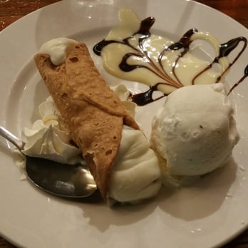 Carlucci’s Grill - The best cannoli you can ever get with whip cream and A scoop of ice cream vanilla, - Italian Near Me - Yardley, Pennsylvania