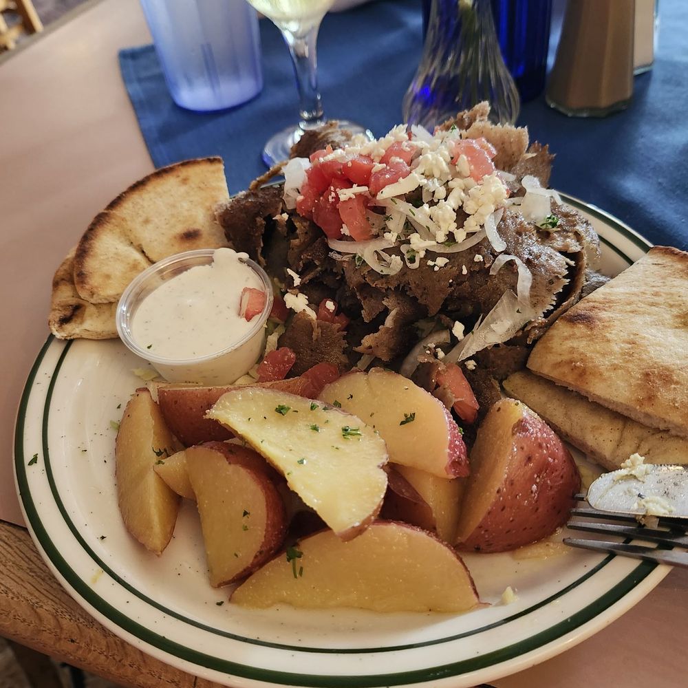 Olympia Cafe - Gyro platter with Greek potatoes, which i forgot to mention in the review were phenomenal - Greek Near Me - Savannah, Georgia Olympia Cafe - Gyro platter with Greek potatoes, which i forgot to mention in the review were phenomenal - Greek Near Me - Savannah, Georgia