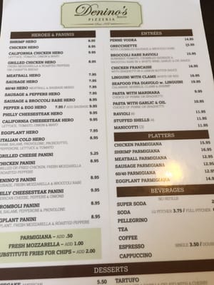 Menu photo 7 Denino's South Pizzeria Brick, NJ