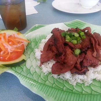 Pho 579 - Beef rice plate! I highly suggest ordering a side of fried egg with this. - Vietnamese Near Me - Houston, Texas Pho 579 - Beef rice plate! I highly suggest ordering a side of fried egg with this. - Vietnamese Near Me - Houston, Texas