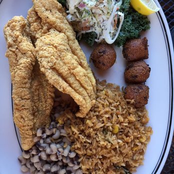 Rick's On the Square - This is the lunch catfish plate!  If you haven't tried it-you should! - New American Near Me - Tyler, Texas