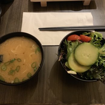 Tokie's - Miso soup and salad to start - Japanese Near Me - San Mateo, California Tokie's - Miso soup and salad to start - Japanese Near Me - San Mateo, California
