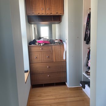 Chicagoland Custom Closets - Before...little space for hanging and a mish mash of styles - Cabinetry Near Me - Skokie, Illinois Chicagoland Custom Closets - Before...little space for hanging and a mish mash of styles - Cabinetry Near Me - Skokie, Illinois