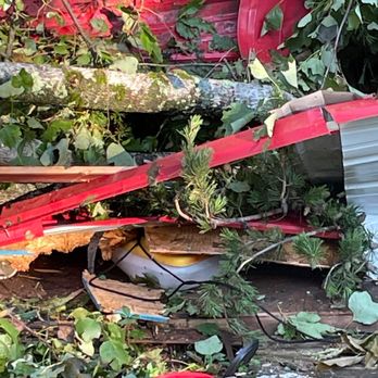 Combat Vets Tree & Disaster Recovery - What is there after 4 trees crushed the huge shed - Tree Services Near Me