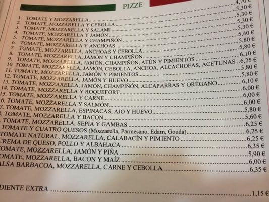 Menu photo 8 Vesuvio Madrid, M