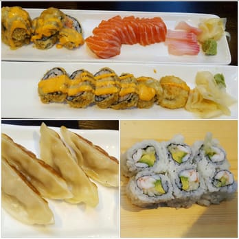 Sushi Osawa - Various sashimi, crispy spicy salmon roll, boston roll, gyoza - Japanese Near Me - Norcross, Georgia Sushi Osawa - Various sashimi, crispy spicy salmon roll, boston roll, gyoza - Japanese Near Me - Norcross, Georgia