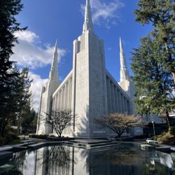 Portland Temple Visitors' Center - Portland Temple adjacent to the visitors' center.