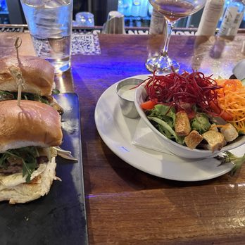 West Saloon & Kitchen  - French Onion Lamb Sliders and side salad - American Near Me - Denver, Colorado