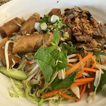 Love Pho Cafe - Vermicelli bowl with grilled pork and egg rolls - Vietnamese Near Me - Thousand Oaks, California