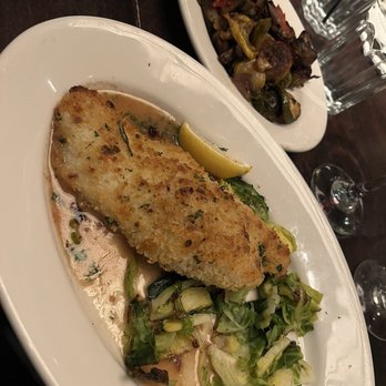Wildfire - Cornbread-Crusted Fresh Atlantic Cod (seasonal special), Roasted Vegetables - American Near Me - Schaumburg, Illinois