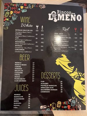Menu photo 6 Rincon Limeño Boston, MA