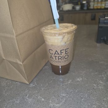 Cafe Atrio - Caramel Iced Latte: DELICIOUS - Cafes Near Me - Riverdale, Maryland