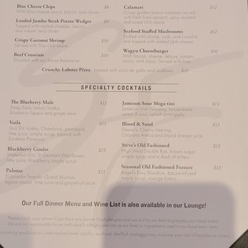 Steve Fields - Lounge Menu - Steakhouses Near Me - Plano, Texas Steve Fields - Lounge Menu - Steakhouses Near Me - Plano, Texas
