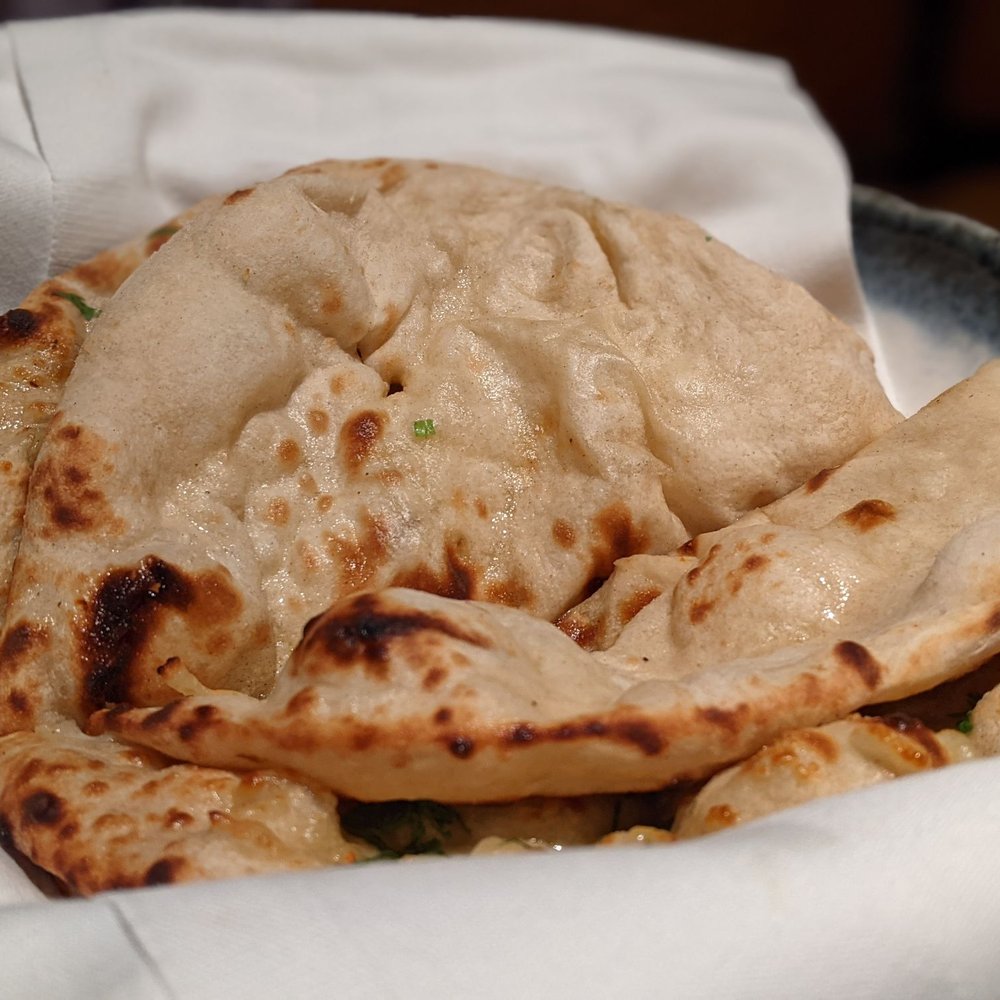 Farzi Café - Bread Basket - Small naans. No difference between garlic and butter naan - Indian Near Me - London, XGL