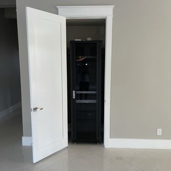 JDM Automations - Rack tucked away nice amd tight in the closet - Security Systems Near Me JDM Automations - Rack tucked away nice amd tight in the closet - Security Systems Near Me