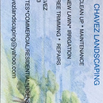 Chavez Landscaping - Business card - Tree Services Near Me