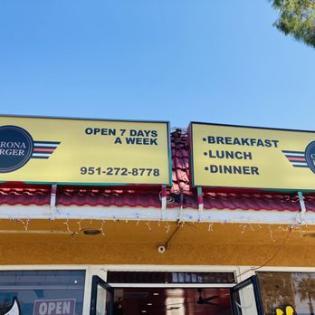 Corona Burgers - Open 7 days a week - Burgers Near Me - Corona, California