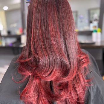LK Style Studio - Burgundy red tone - Waxing Near Me - Katy, Texas