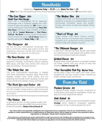 Menu photo 2 The Thirsty Cow Taphouse Baileys Harbor, WI Menu photo 2 The Thirsty Cow Taphouse Baileys Harbor, WI