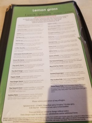 Menu photo 8 Lemongrass Thai Restaurant San Antonio, TX