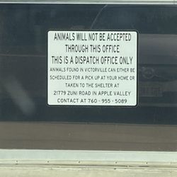 Development Department Animal Care and Control Division - Door signage
