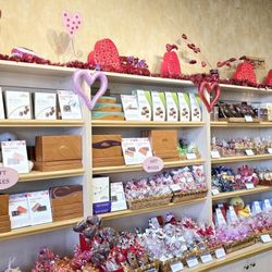 They still had the Valentines decor up