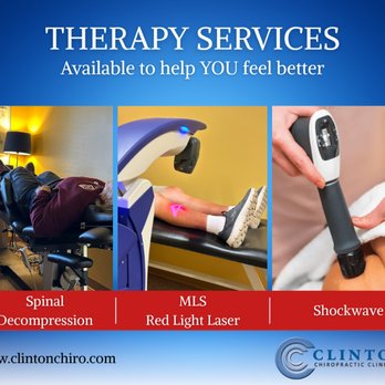 Clinton Chiropractic Clinic - Therapy services available at Clinton Chiropractic Clinic are Decompression, MLS Laser and Schockwave. - Sports Medicine Near Me - Clinton, Wisconsin