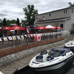 Patio and boat tie up area Patio and boat tie up area