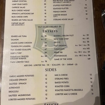 Sterling Steak And Lounge - Menu - Steakhouses Near Me - Park City, Utah