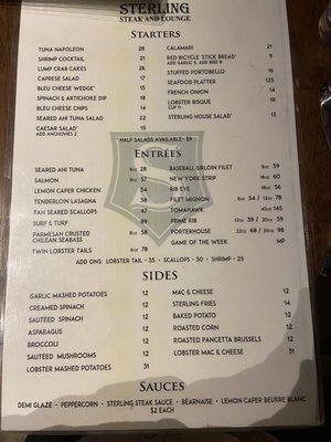 Menu photo 3 Sterling Steak And Lounge Park City, UT