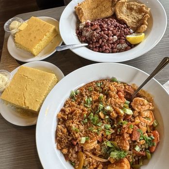 Pacific Southern - The jambalaya & catfish with cornbread - Southern Near Me - Tacoma, Washington