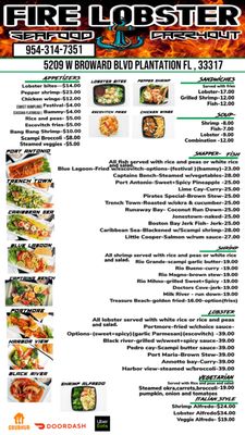 Menu photo 1 Fire Lobster Plantation, FL