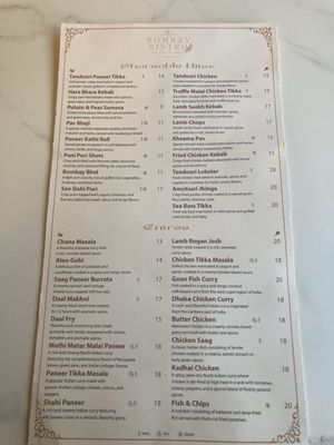 Menu photo 1 Bombay Bistro Westbrook, ME