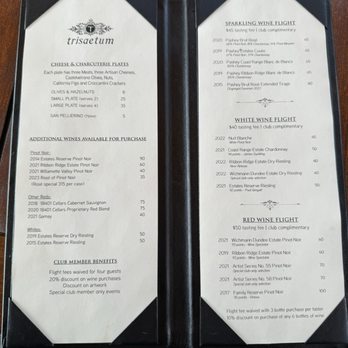 Trisaetum Winery - Menu - Wineries Near Me - Newberg, Oregon