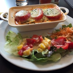 Café Am Kornhausplatz - Schwäbische Lasagne... Überbackene Maultaschen. Lecker!