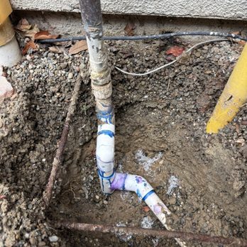 Nathans Plumbing - This was the prior work that was done the leak was at the T (purple). - Plumbing Near Me Nathans Plumbing - This was the prior work that was done the leak was at the T (purple). - Plumbing Near Me
