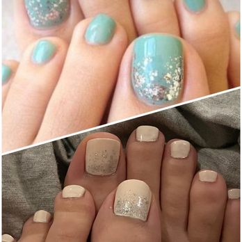 Today's Nails - What I showed and my result. It was a good attempt at the ombré sparkle... - Nail Salons Near Me - Santa Rosa, California