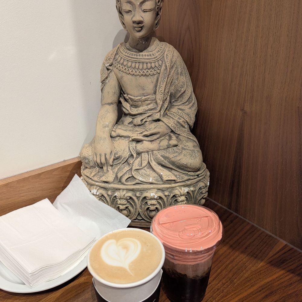 Temple Coffee Roasters - Latte and cold brew with cherry cookie foam - Coffee & Tea Near Me - Sacramento, California Temple Coffee Roasters - Latte and cold brew with cherry cookie foam - Coffee & Tea Near Me - Sacramento, California
