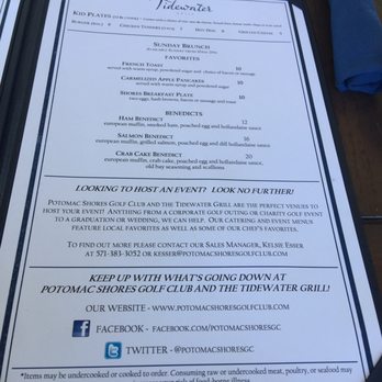 Tidewater Grill - Menu. Some of the things were different from what was online - American Near Me - Dumfries, Virginia Tidewater Grill - Menu. Some of the things were different from what was online - American Near Me - Dumfries, Virginia