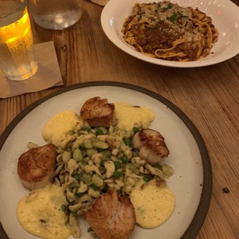 Wild Olive - Seared scallops & Tagliatelle Bolognese - Italian Near Me - Johns Island, South Carolina Wild Olive - Seared scallops & Tagliatelle Bolognese - Italian Near Me - Johns Island, South Carolina