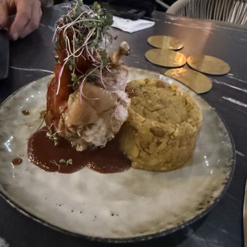 Okeah Modern Kitchen & Bar - Pork ossobuco with a guava sauce - Seafood Near Me - Fajardo, Puerto Rico Okeah Modern Kitchen & Bar - Pork ossobuco with a guava sauce - Seafood Near Me - Fajardo, Puerto Rico