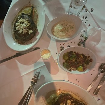 Ruth's Chris Steak House - Cowboy RIBEYE* BONE-IN NEW YORK STRIP* GARLIC MASHED BRUSSELS SPROUTS - Steakhouses Near Me - Weehawken, New Jersey Ruth's Chris Steak House - Cowboy RIBEYE* BONE-IN NEW YORK STRIP* GARLIC MASHED BRUSSELS SPROUTS - Steakhouses Near Me - Weehawken, New Jersey