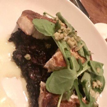 Eleven - Swordfish over forbidden rice and rock shrimp risotto - so so good - New American Near Me - Pittsburgh, Pennsylvania Eleven - Swordfish over forbidden rice and rock shrimp risotto - so so good - New American Near Me - Pittsburgh, Pennsylvania