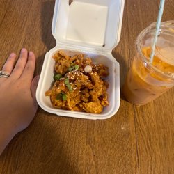Little Thailand - Orange chicken and Thai tea