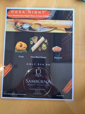 Menu photo 4 Samburna Indian Restaurant Bothell, WA Menu photo 4 Samburna Indian Restaurant Bothell, WA