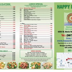 Happy Dragon - Menu