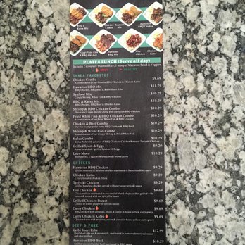 Shaka - Menu - back - Hawaiian Near Me - The Colony, Texas Shaka - Menu - back - Hawaiian Near Me - The Colony, Texas