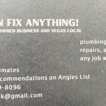 Nick's Handy Work - Business card. Backside. - Handyman Near Me Nick's Handy Work - Business card. Backside. - Handyman Near Me